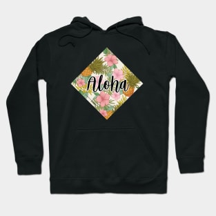 aloha pineapple with flowers Hoodie